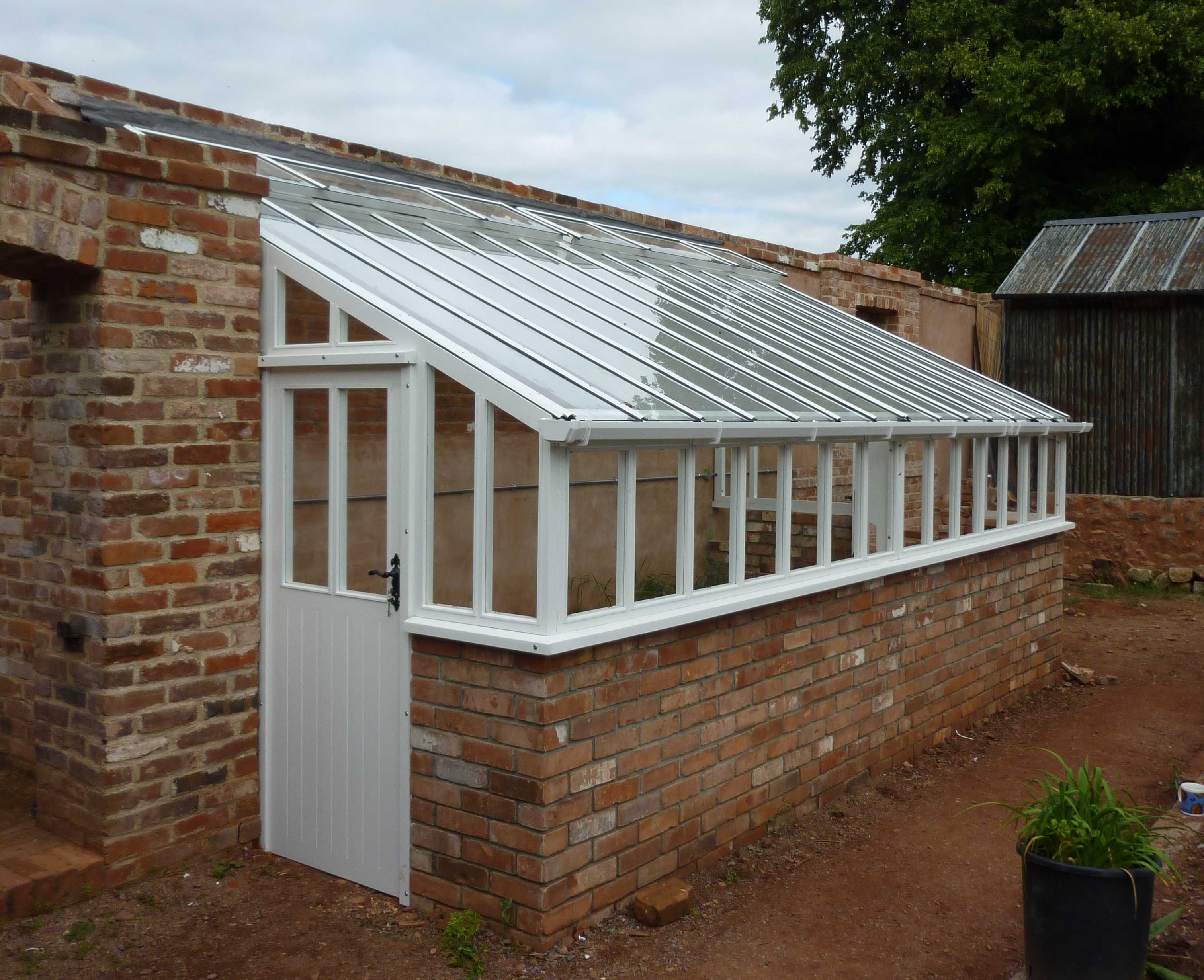 Greenhouses with painted finish