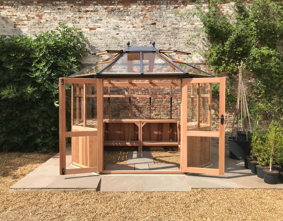 10x8 Wooden Greenhouse with double doors